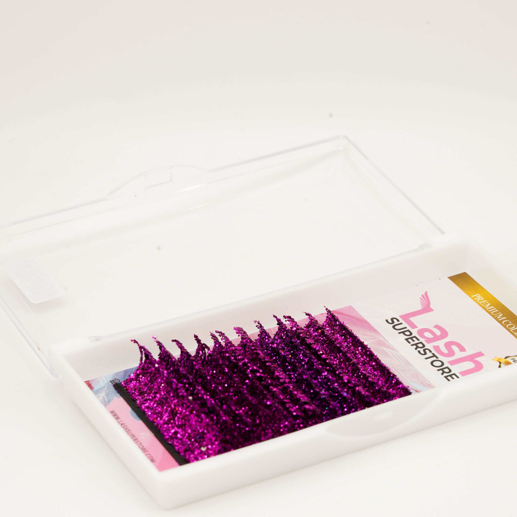 Glitter Lash | Purple | D Curl | 0.07 | Made in Korea