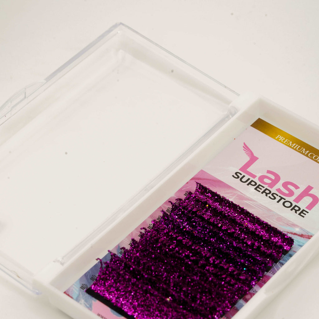 Glitter Lash | Purple | C Curl | 0.07 | Made in Korea