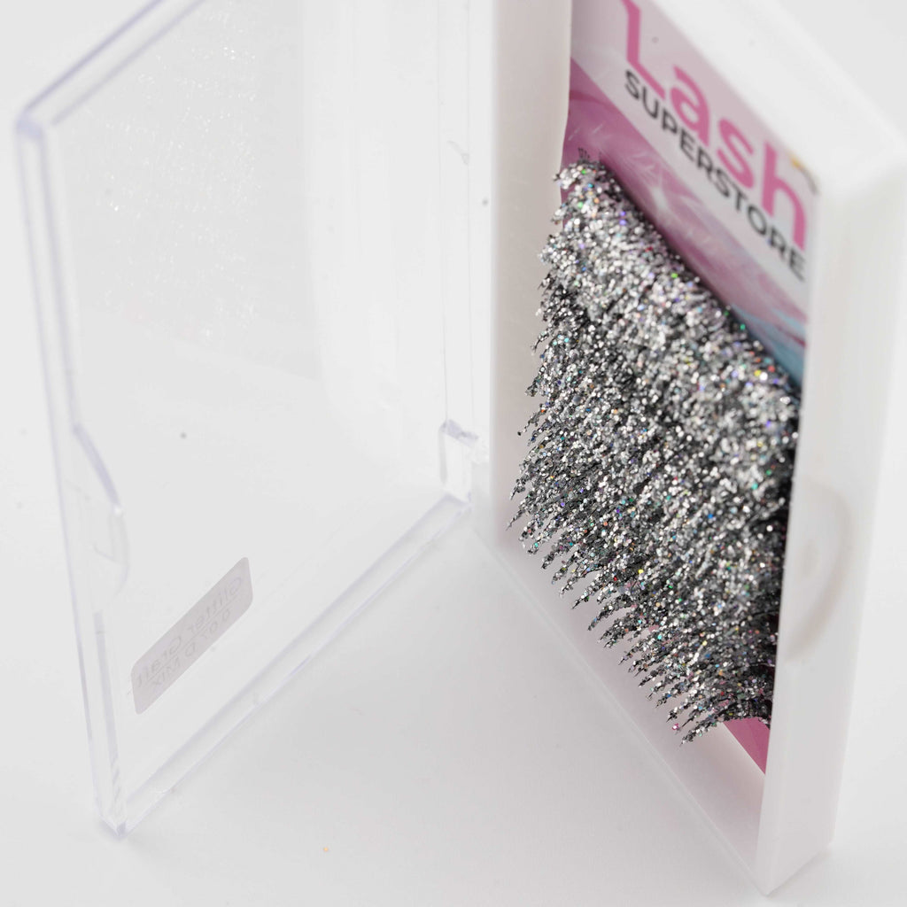 Glitter Lash | Silver | D Curl | 0.07 | Made in Korea