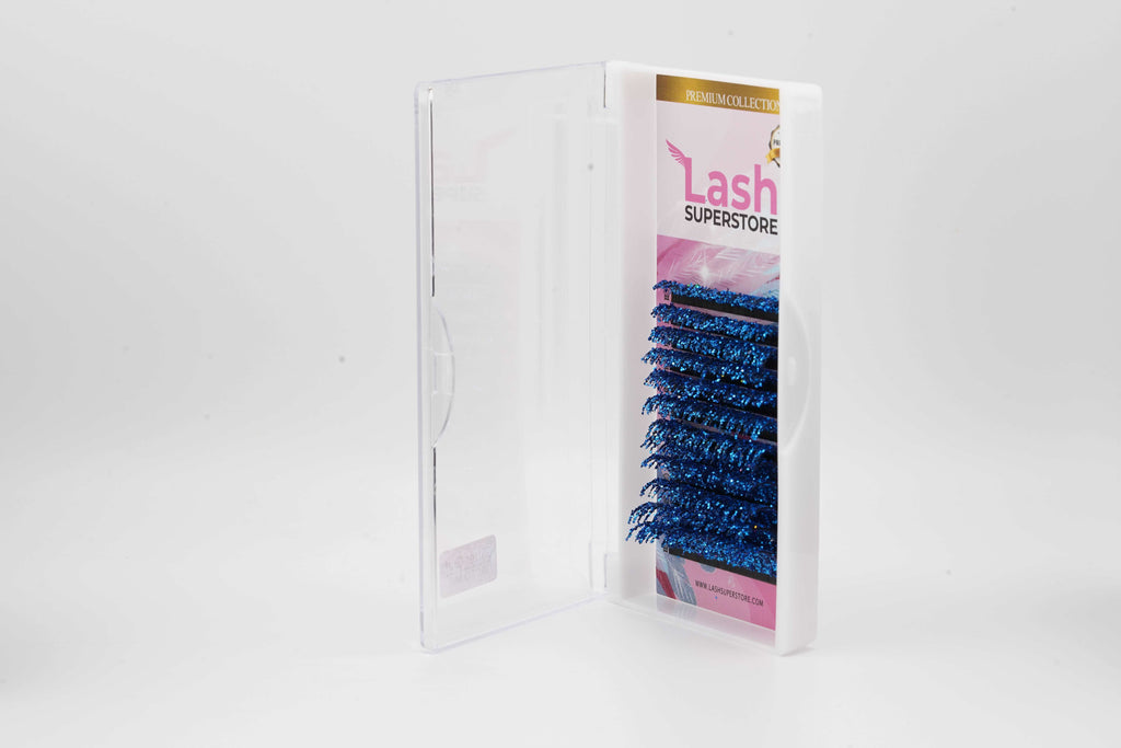 Glitter Lash | Blue | C Curl | 0.07 | Made in Korea