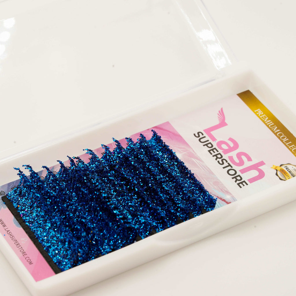 Glitter Lash | Blue | C Curl | 0.07 | Made in Korea