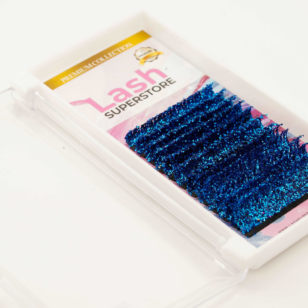 Glitter Lash | Blue | C Curl | 0.07 | Made in Korea